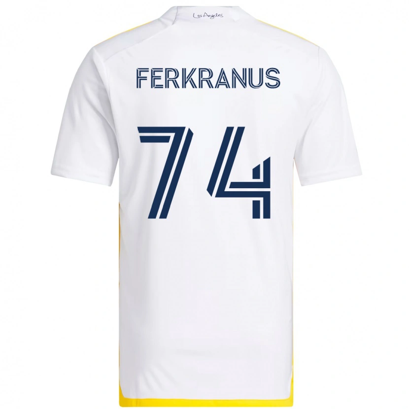 Danxen Men Marcus Ferkranus #74 White Yellow Home Jersey 2025/26 T-Shirt
