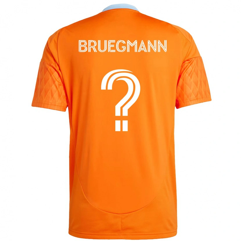 Danxen Men Lukas Bruegmann #0 Orange White Home Jersey 2025/26 T-Shirt