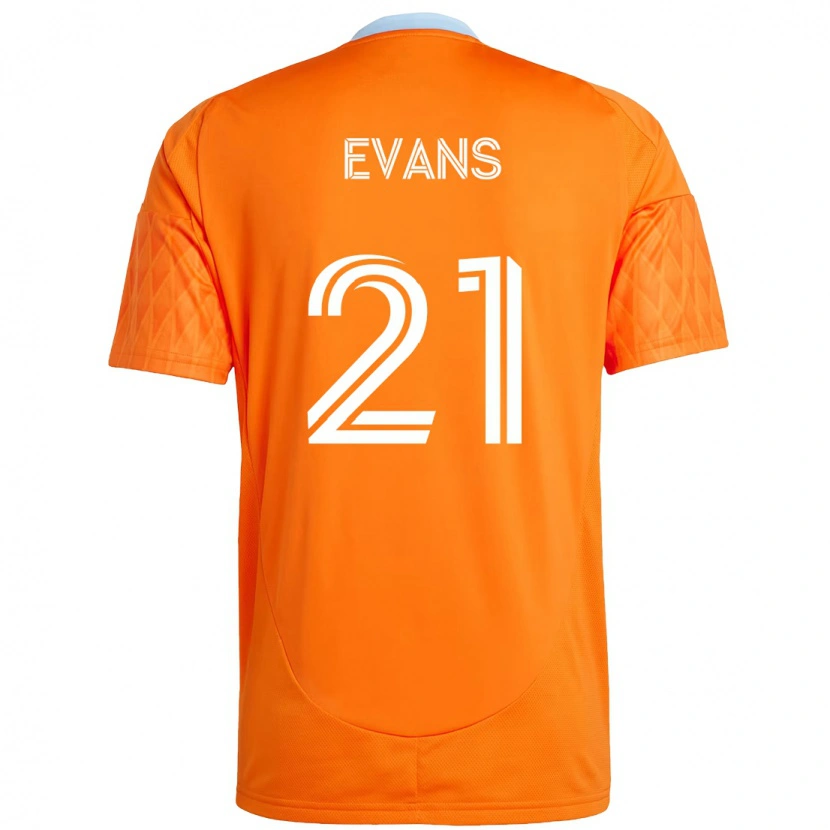 Danxen Men Jacob Evans #21 Orange White Home Jersey 2025/26 T-Shirt