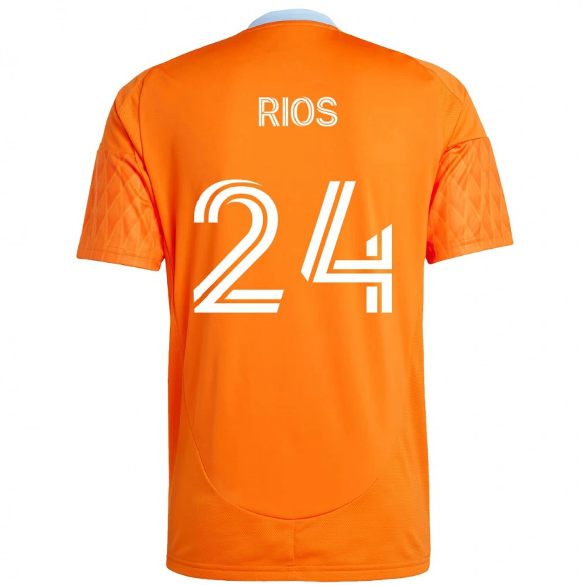 Danxen Men Paolo Ríos #24 Orange White Home Jersey 2025/26 T-Shirt