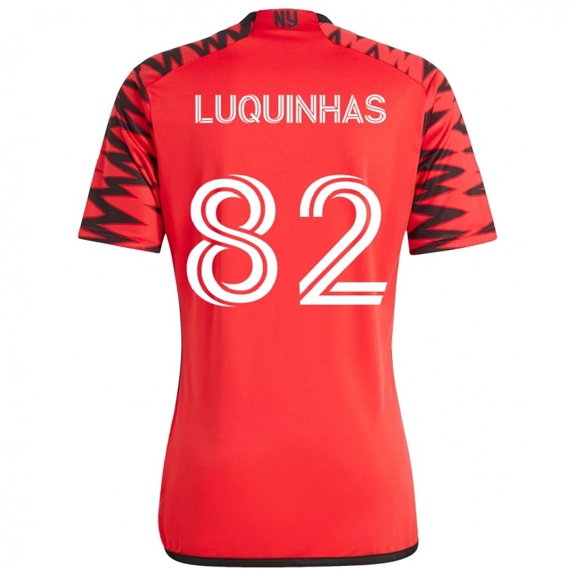 Danxen Men Luquinhas #82 Red Black Home Jersey 2025/26 T-Shirt