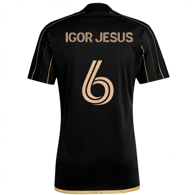 Danxen Men Igor Jesus #6 Black Brown Home Jersey 2025/26 T-Shirt