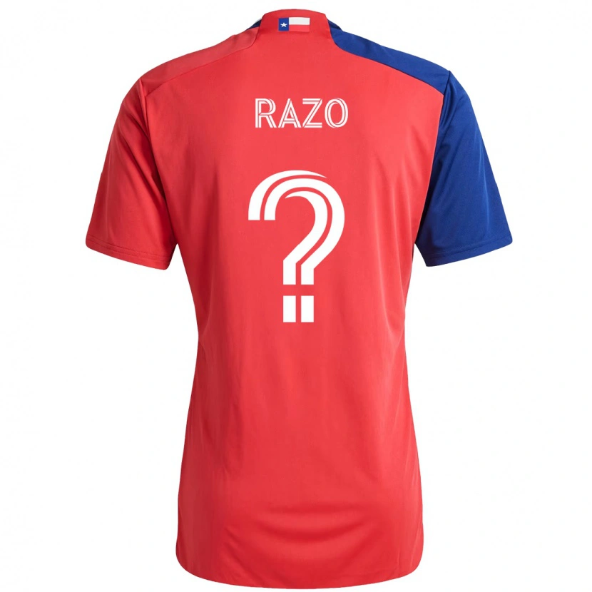 Danxen Men Edgar Razo #0 Red Navy Blue Home Jersey 2025/26 T-Shirt