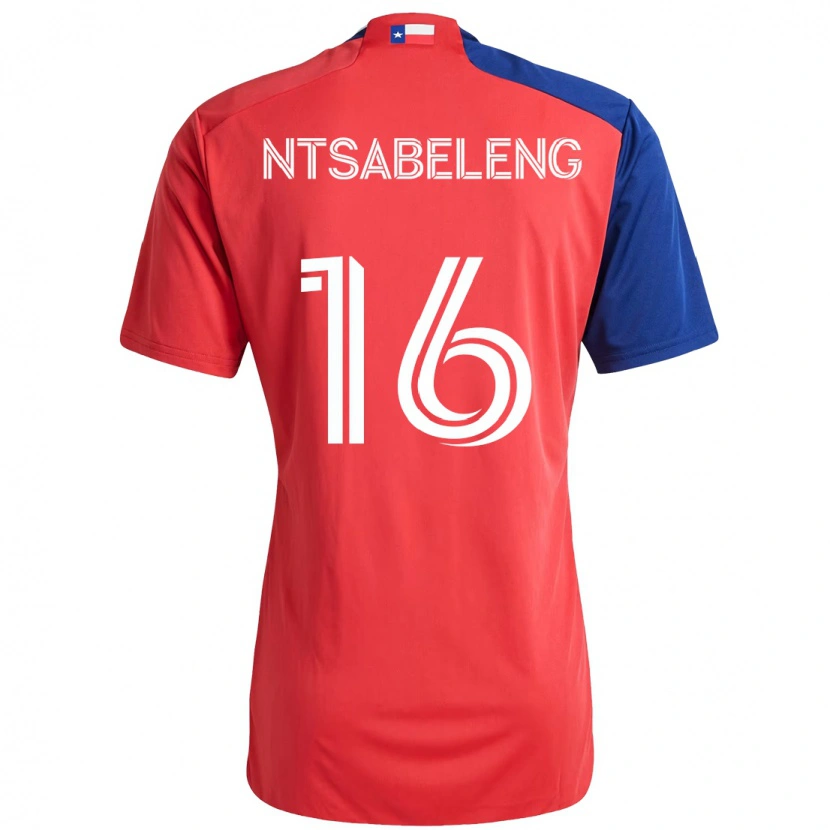 Danxen Men Tsiki Ntsabeleng #16 Red Navy Blue Home Jersey 2025/26 T-Shirt