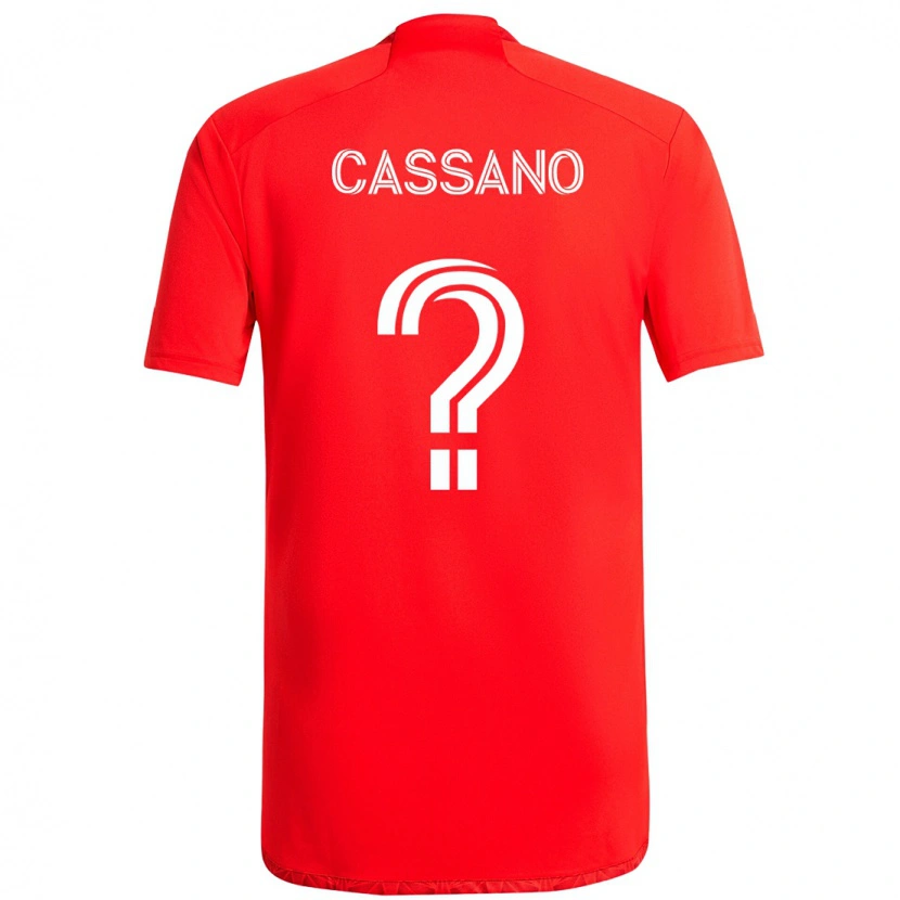 Danxen Men Claudio Cassano #0 Red White Home Jersey 2025/26 T-Shirt