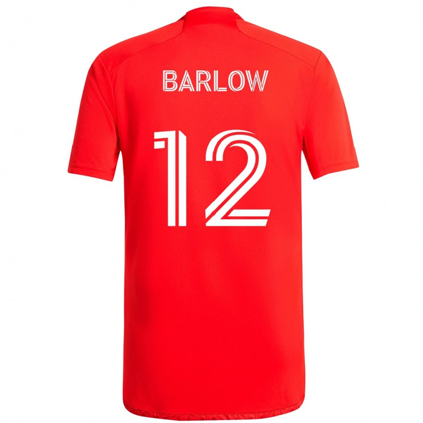 Danxen Men Tom Barlow #12 Red White Home Jersey 2025/26 T-Shirt