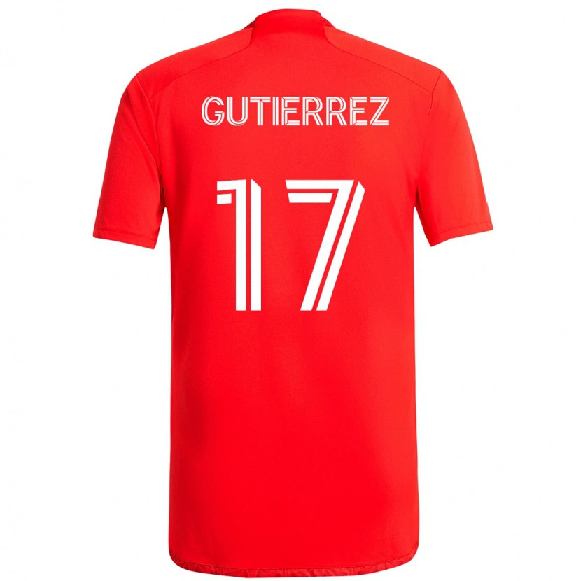 Danxen Men Brian Gutiérrez #17 Red White Home Jersey 2025/26 T-Shirt