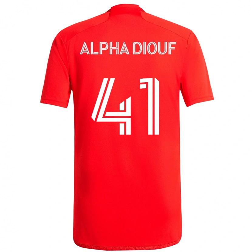 Danxen Men Jean Alpha Diouf #41 Red White Home Jersey 2025/26 T-Shirt