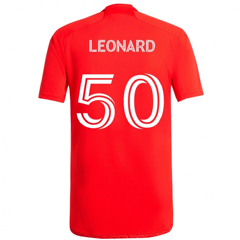 Danxen Men Eric Leonard #50 Red White Home Jersey 2025/26 T-Shirt