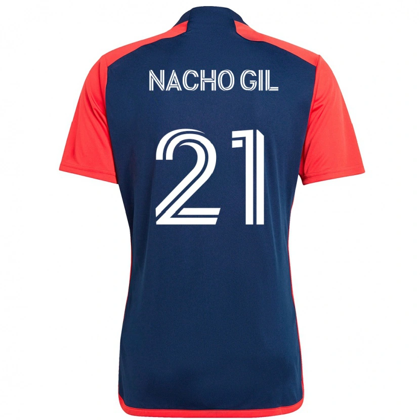 Danxen Men Nacho Gil #21 Blue Red Home Jersey 2025/26 T-Shirt