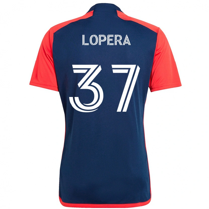 Danxen Men Steban Lopera #37 Blue Red Home Jersey 2025/26 T-Shirt