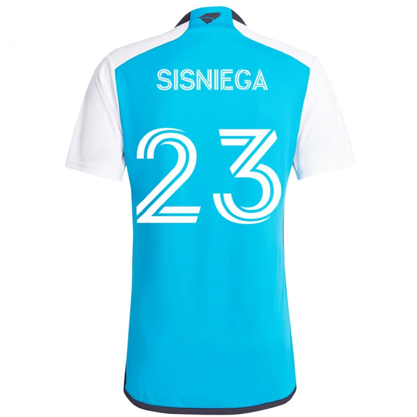 Danxen Men Pablo Sisniega #23 Sky Blue White Home Jersey 2025/26 T-Shirt