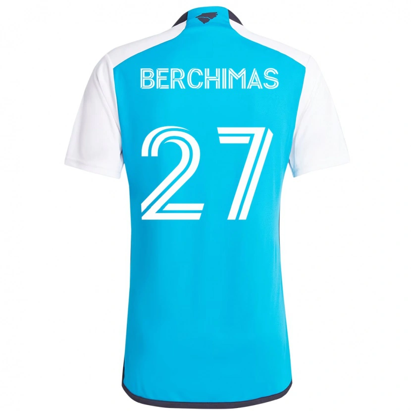 Danxen Men Nimfasha Berchimas #27 Sky Blue White Home Jersey 2025/26 T-Shirt