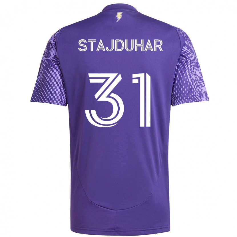 Danxen Men Mason Stajduhar #31 Purple White Home Jersey 2025/26 T-Shirt