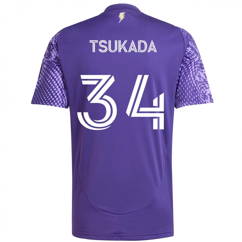 Danxen Men Yutaro Tsukada #34 Purple White Home Jersey 2025/26 T-Shirt