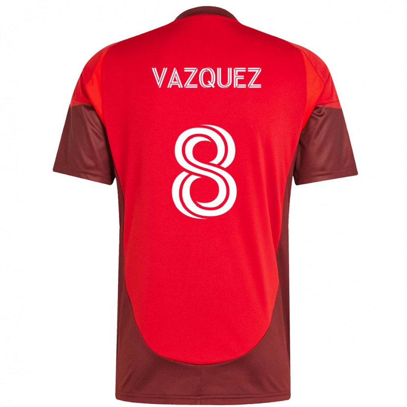 Danxen Men Víctor Vázquez #8 Red White Home Jersey 2025/26 T-Shirt