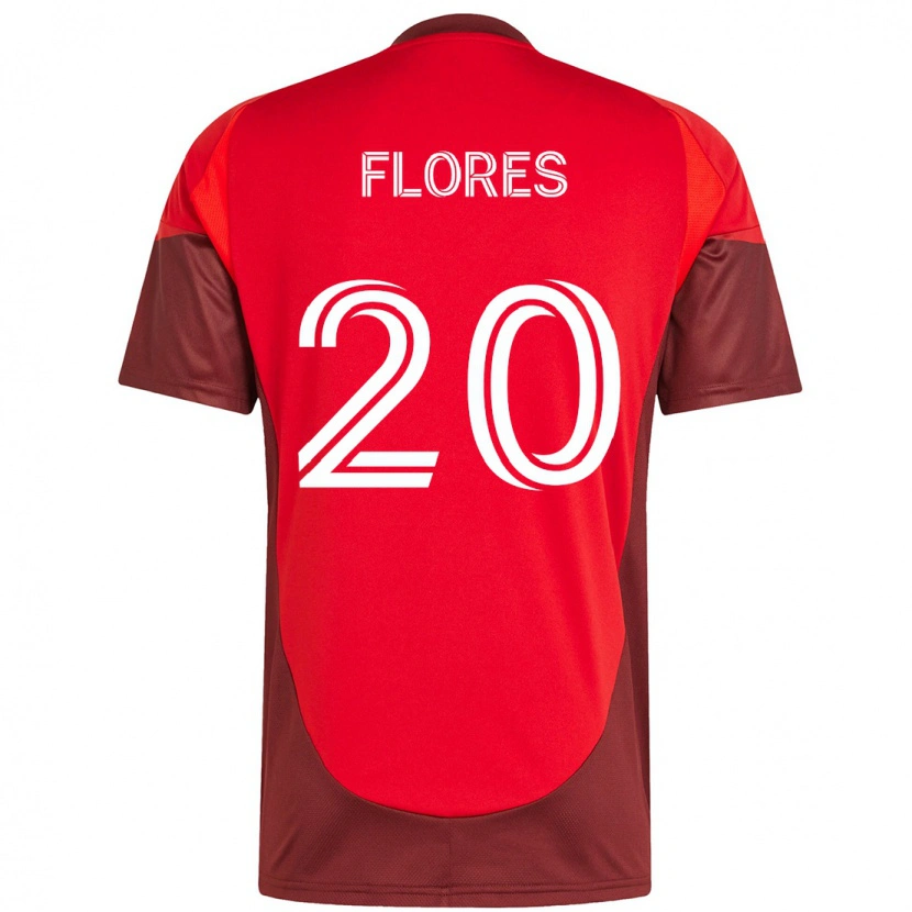 Danxen Men Deybi Flores #20 Red White Home Jersey 2025/26 T-Shirt