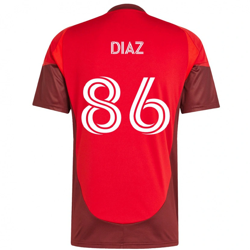 Danxen Men Alec Díaz #86 Red White Home Jersey 2025/26 T-Shirt