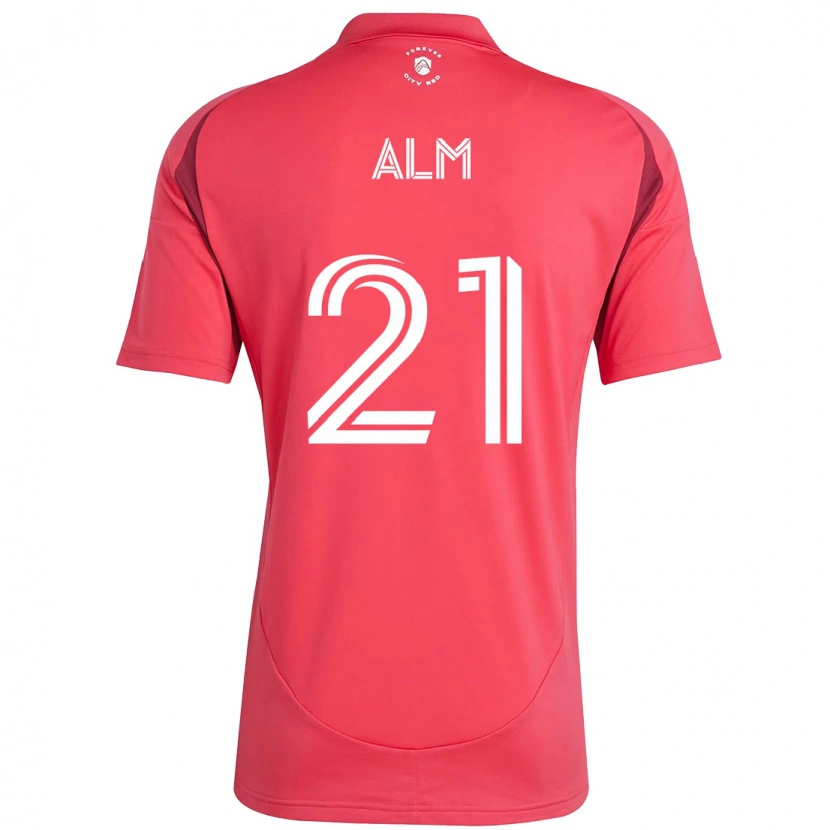 Danxen Men Rasmus Alm #21 Magenta White Home Jersey 2025/26 T-Shirt