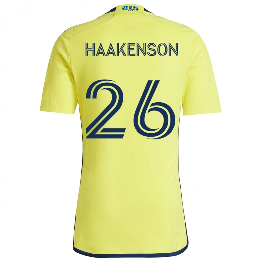 Danxen Men Luke Haakenson #26 Yellow Navy Blue Home Jersey 2025/26 T-Shirt