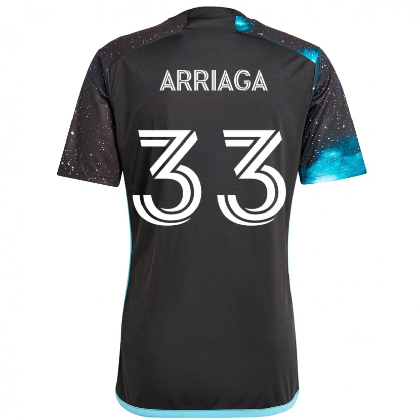 Danxen Men Kervin Arriaga #33 Black Blue Home Jersey 2025/26 T-Shirt