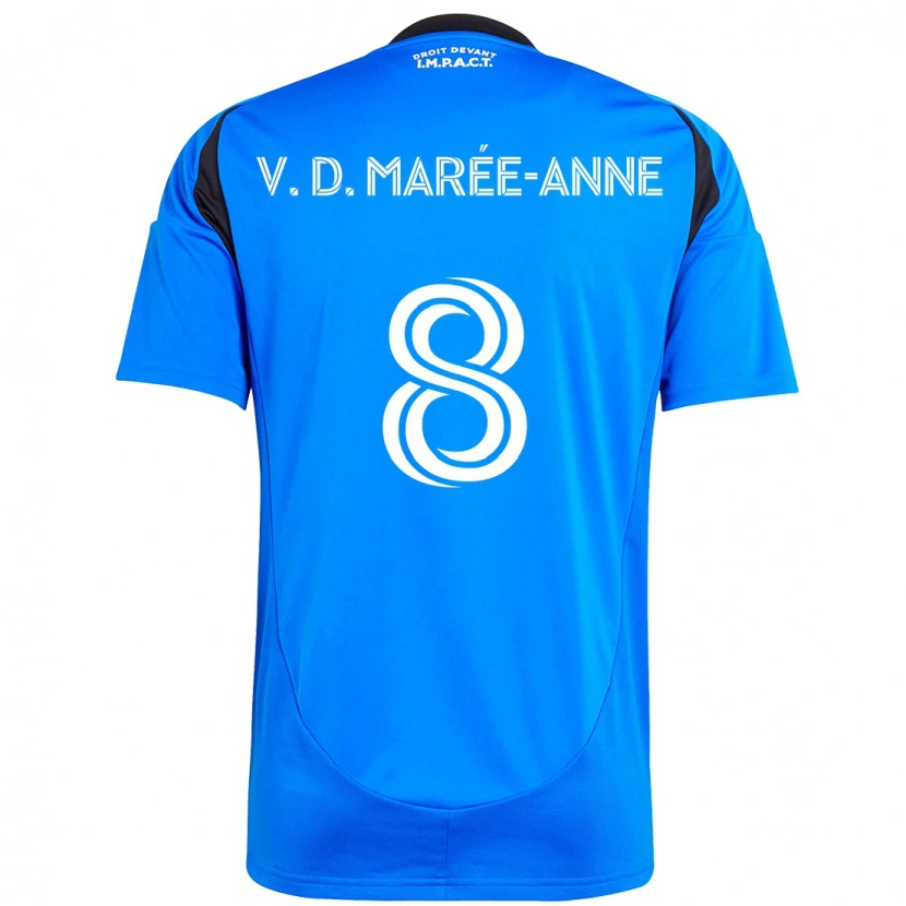 Danxen Men Van Doesburg Marée-Anne #8 Dark Blue Black Home Jersey 2025/26 T-Shirt