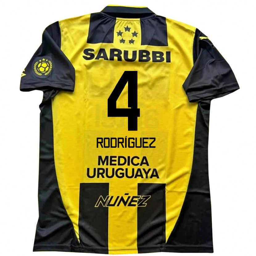 Danxen Men Guzmán Rodríguez #4 Yellow Black Home Jersey 2025/26 T-Shirt