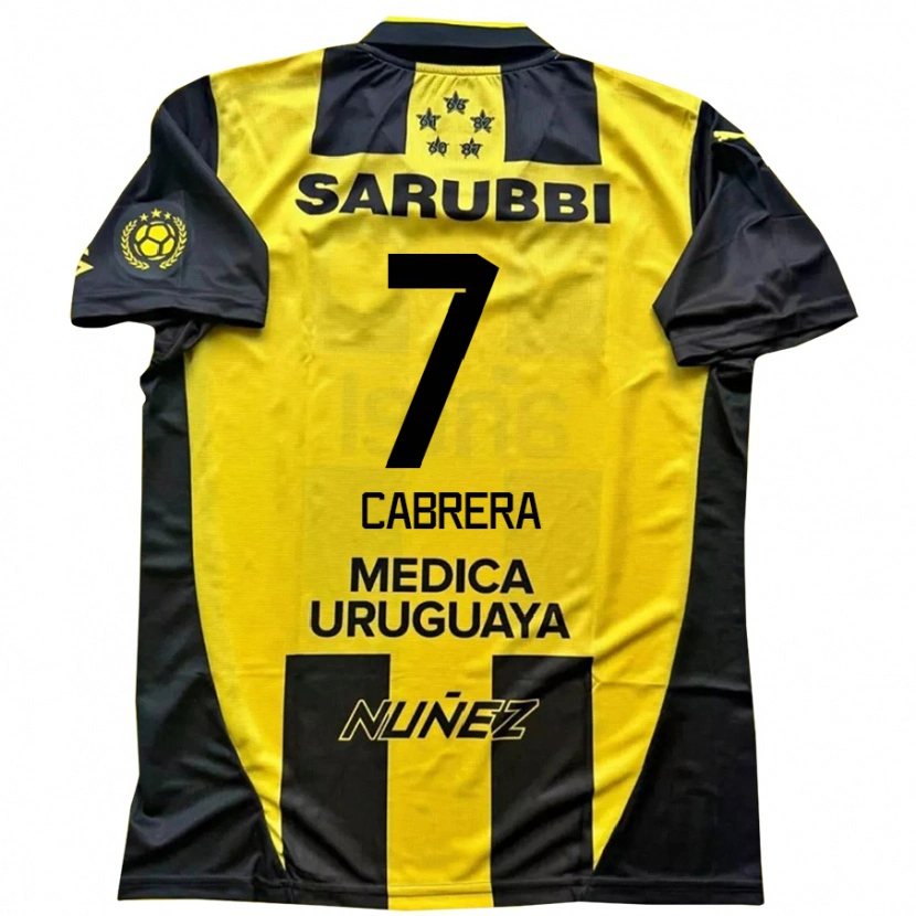 Danxen Men Javier Cabrera #7 Yellow Black Home Jersey 2025/26 T-Shirt