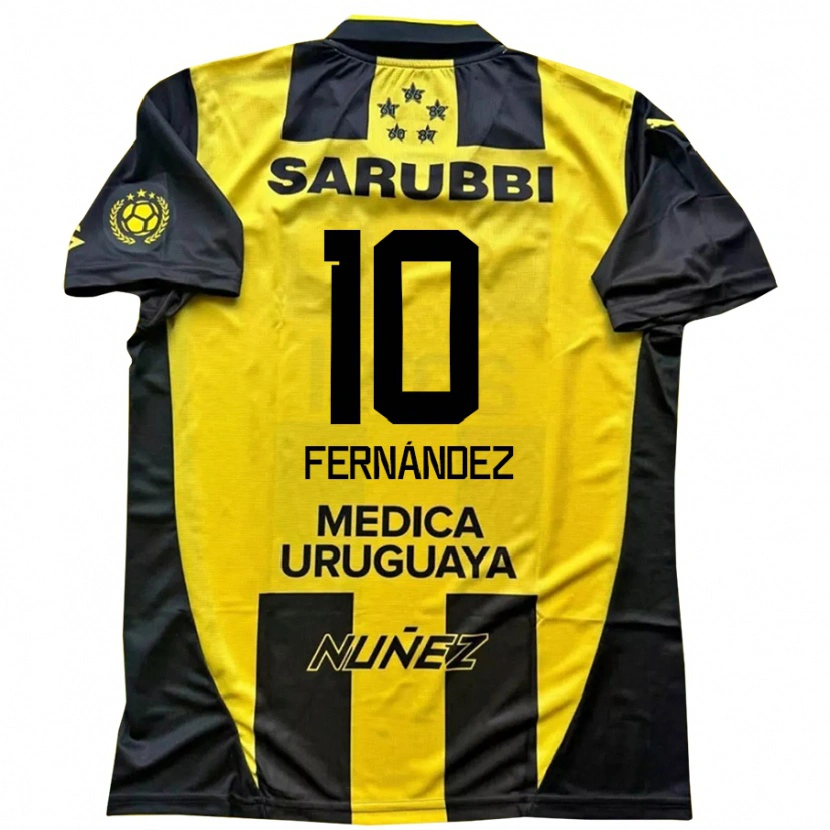 Danxen Men Leonardo Fernández #10 Yellow Black Home Jersey 2025/26 T-Shirt