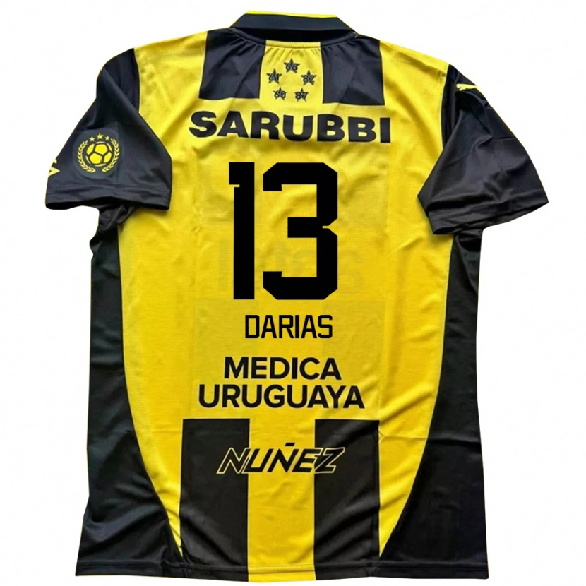 Danxen Men Eduardo Darias #13 Yellow Black Home Jersey 2025/26 T-Shirt