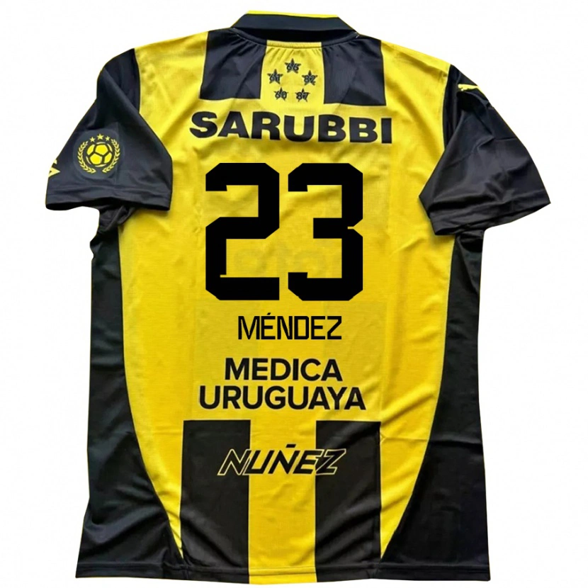 Danxen Men Javier Méndez #23 Yellow Black Home Jersey 2025/26 T-Shirt