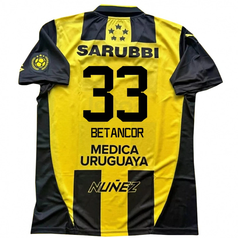 Danxen Men Bruno Betancor #33 Yellow Black Home Jersey 2025/26 T-Shirt