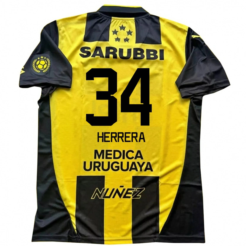 Danxen Men Nahuel Herrera #34 Yellow Black Home Jersey 2025/26 T-Shirt
