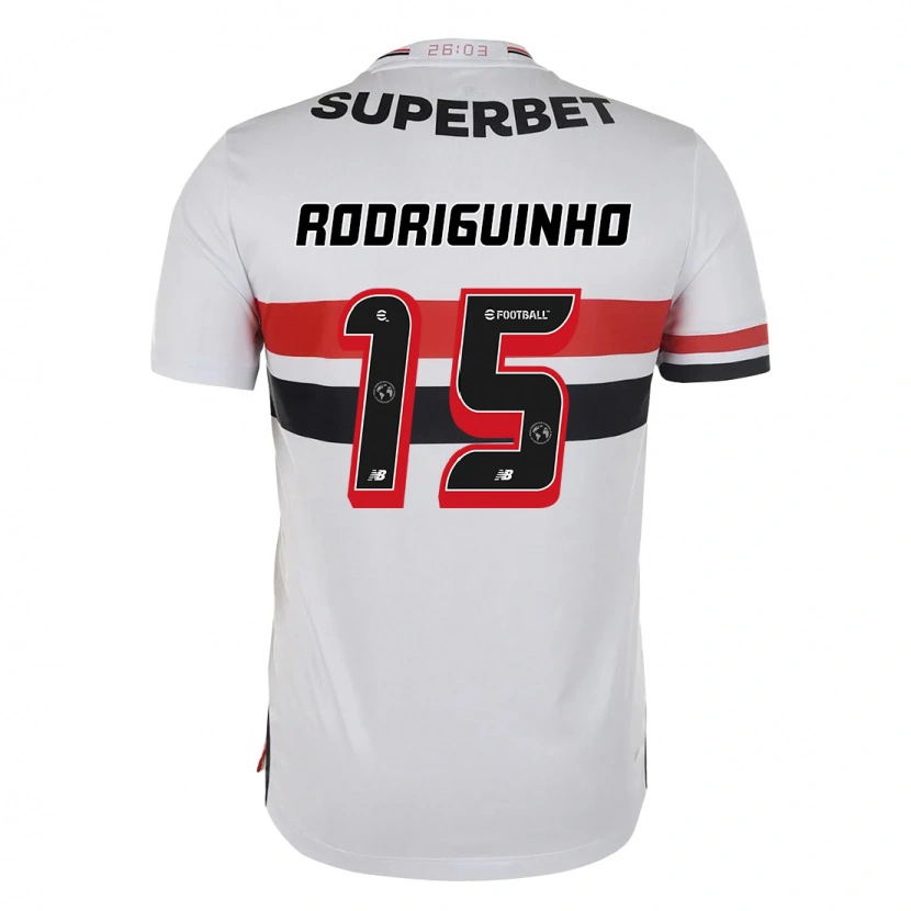 Danxen Men Rodriguinho #15 Red Black White Home Jersey 2025/26 T-Shirt
