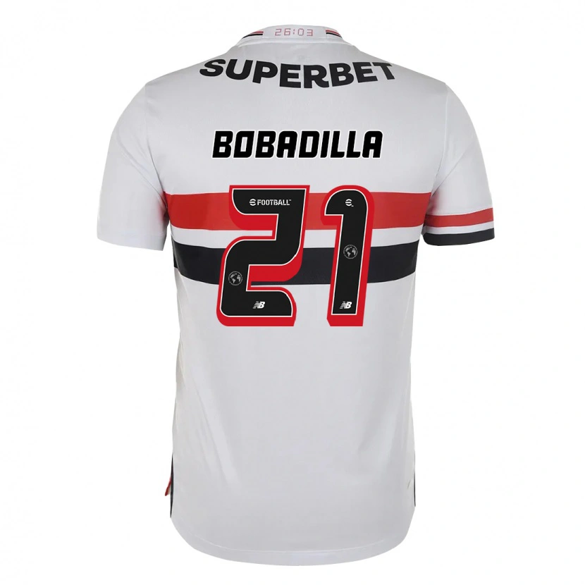 Danxen Men Damián Bobadilla #21 Red Black White Home Jersey 2025/26 T-Shirt