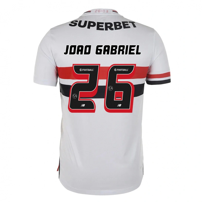 Danxen Men João Gabriel #26 Red Black White Home Jersey 2025/26 T-Shirt