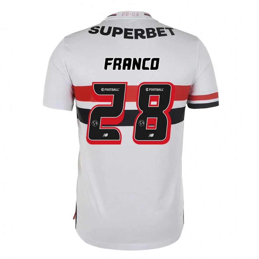 Danxen Men Alan Franco #28 Red Black White Home Jersey 2025/26 T-Shirt