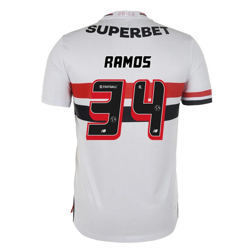 Danxen Men Raí Ramos #34 Red Black White Home Jersey 2025/26 T-Shirt