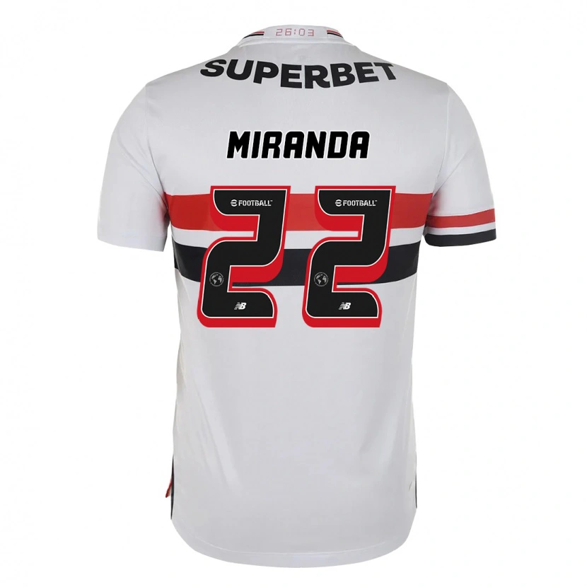 Danxen Men Miranda #22 Red Black White Home Jersey 2025/26 T-Shirt