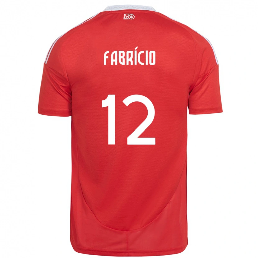 Danxen Men Fabrício #12 Red White Home Jersey 2025/26 T-Shirt
