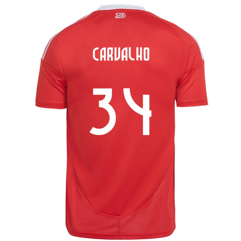 Danxen Men Gabriel Carvalho #34 Red White Home Jersey 2025/26 T-Shirt