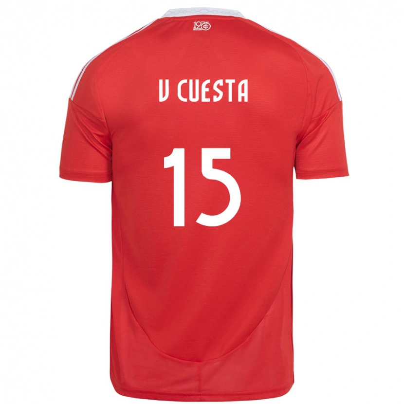 Danxen Men Victor Cuesta #15 Red White Home Jersey 2025/26 T-Shirt