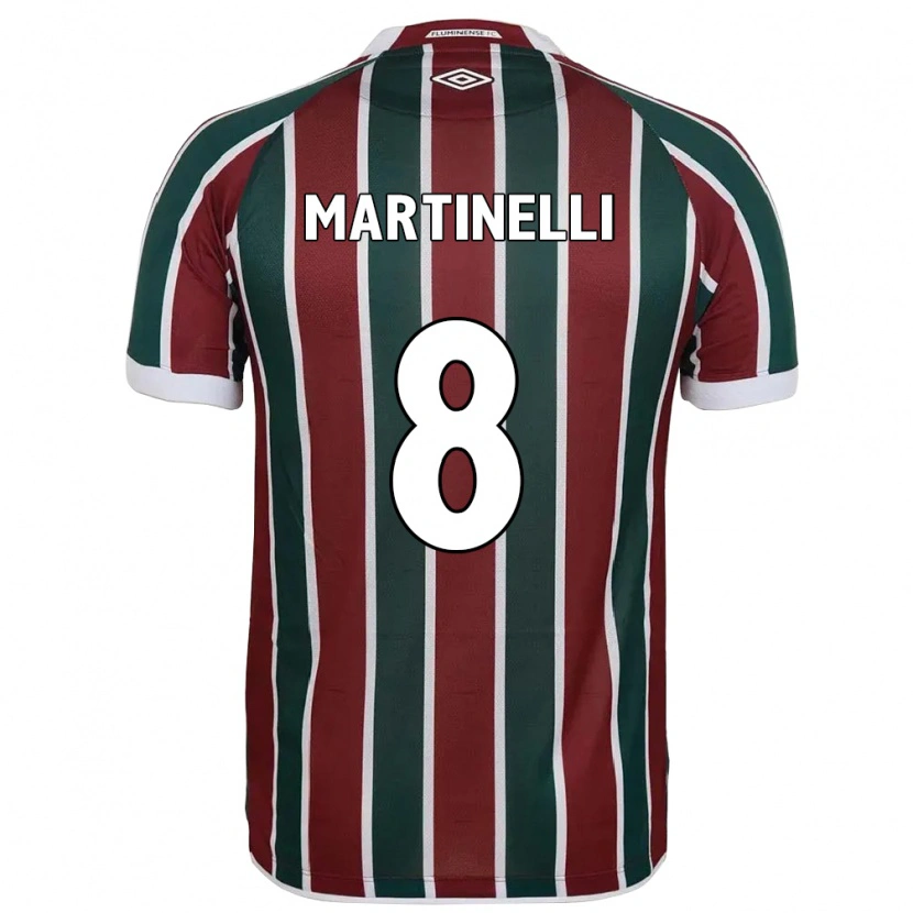 Danxen Men Martinelli #8 Green Maroon White Home Jersey 2025/26 T-Shirt
