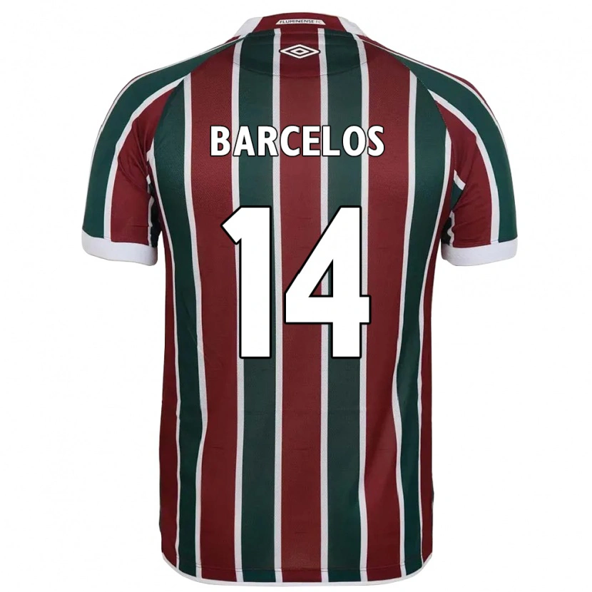 Danxen Men Danilo Barcelos #14 Green Maroon White Home Jersey 2025/26 T-Shirt