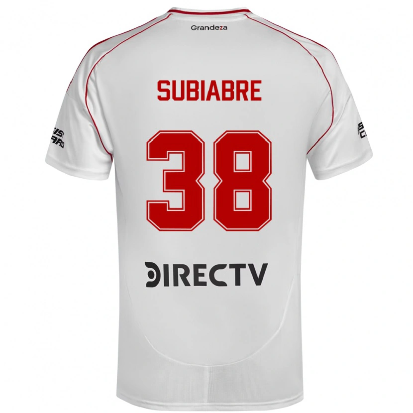 Danxen Men Ian Subiabre #38 White Red Home Jersey 2025/26 T-Shirt