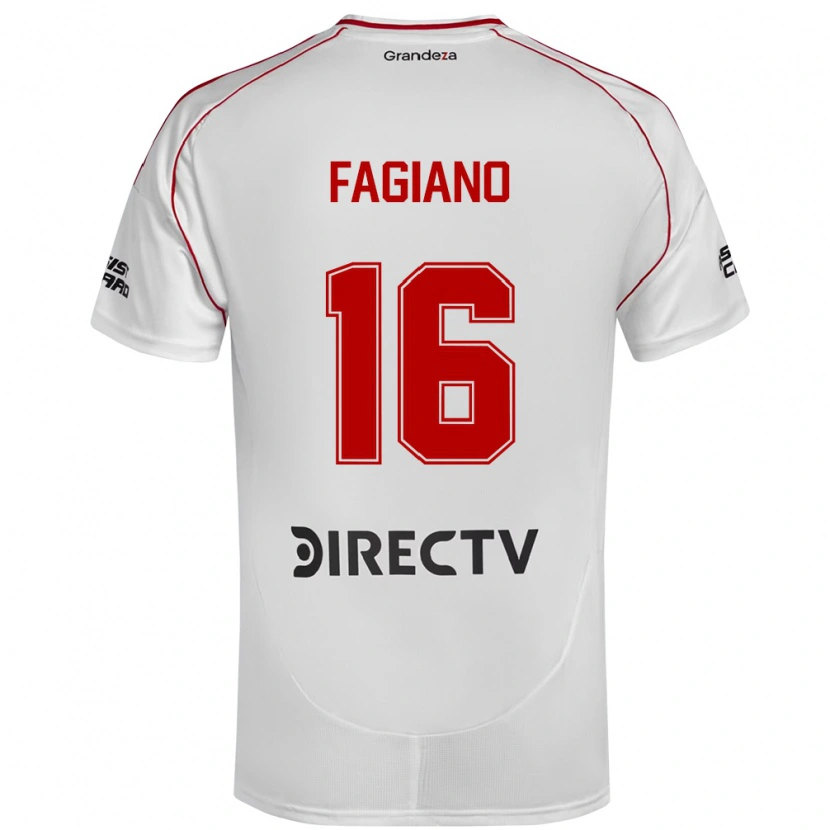 Danxen Men Paloma Fagiano #16 White Red Home Jersey 2025/26 T-Shirt