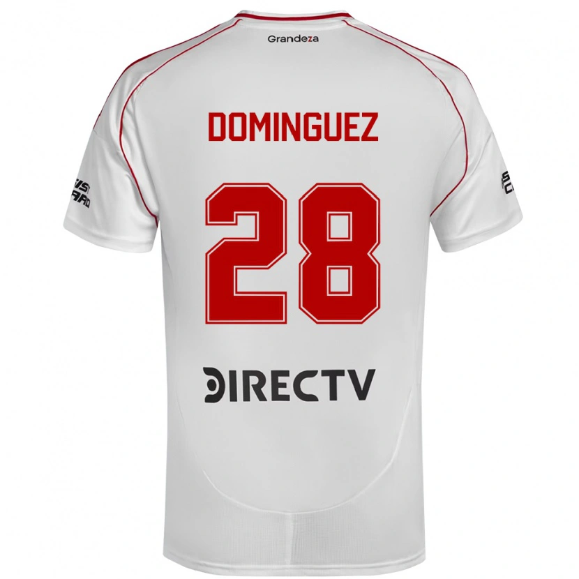 Danxen Men Evelyn Sofía Domínguez #28 White Red Home Jersey 2025/26 T-Shirt