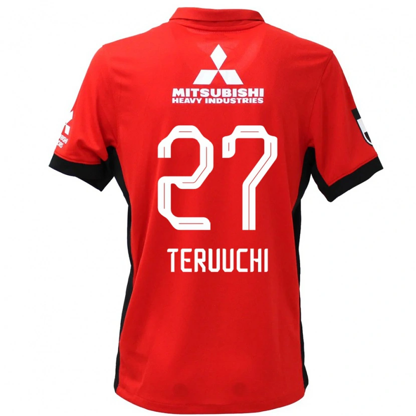 Danxen Men Toshikazu Teruuchi #27 Red White Home Jersey 2025/26 T-Shirt