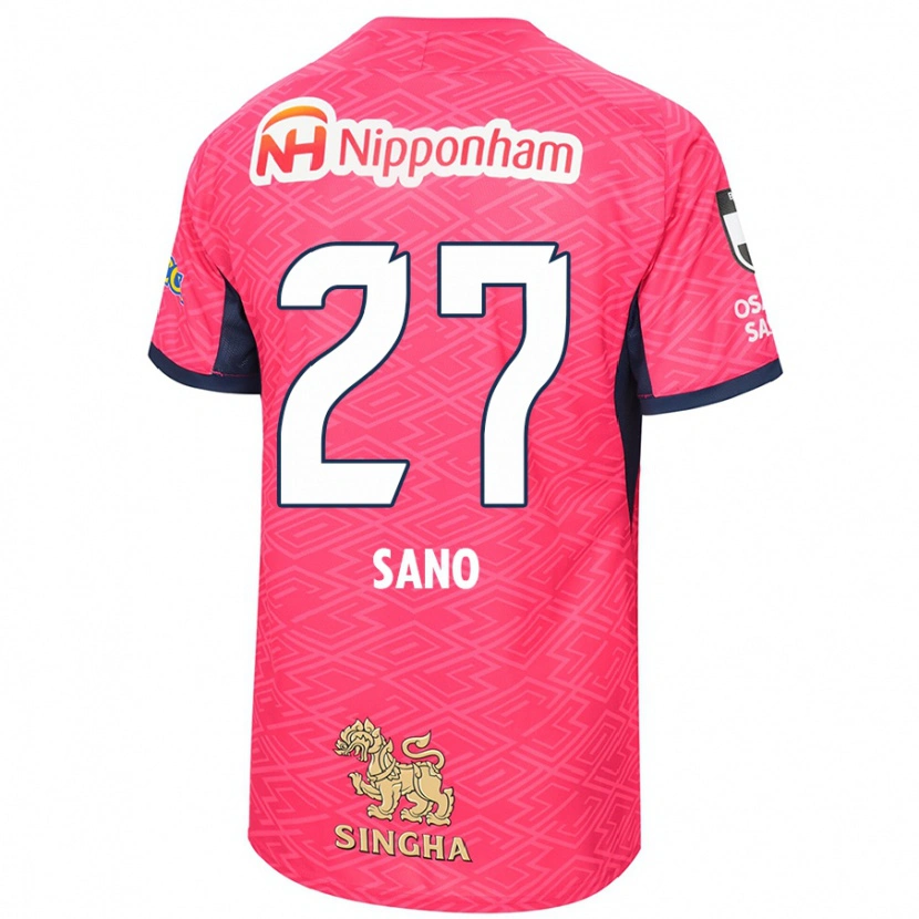 Danxen Men Taiki Sano #27 Sakura Pink White Home Jersey 2025/26 T-Shirt