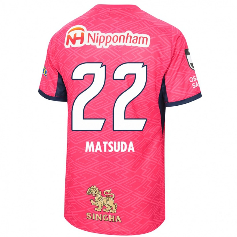 Danxen Men Riki Matsuda #22 Sakura Pink White Home Jersey 2025/26 T-Shirt